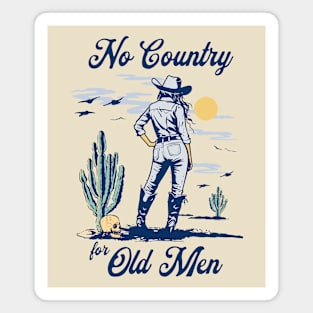 No Country for Old Men Feminist Pro Choice Vintage Cowgirl Magnet